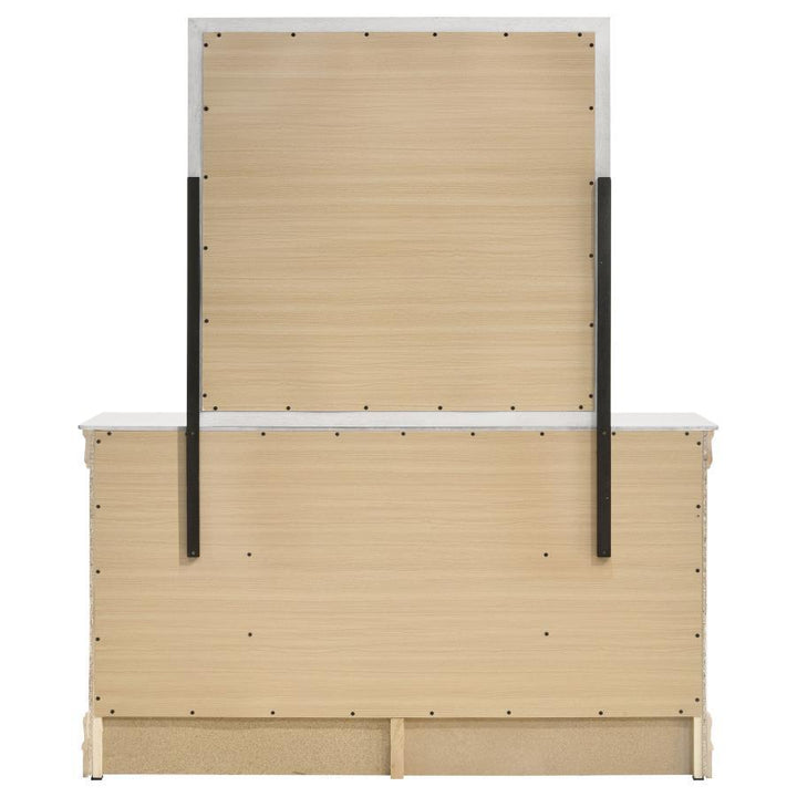 Louis Philippe - 6 - Drawer Dresser And Mirror - White Dresser &amp; Mirror modern furniture Contempo Furniture