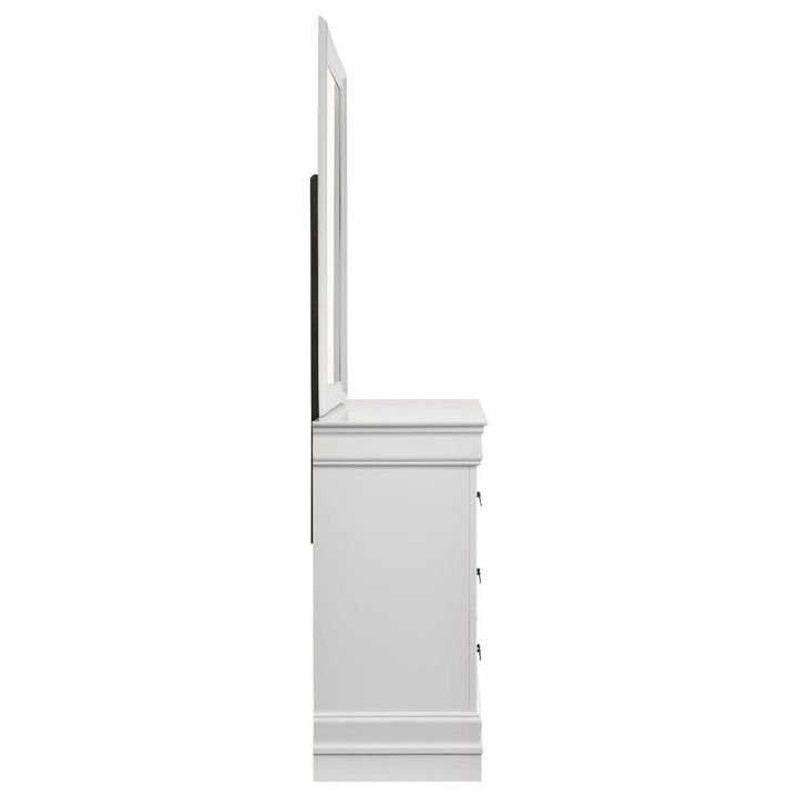 Louis Philippe - 6 - Drawer Dresser And Mirror - White Dresser &amp; Mirror modern furniture Contempo Furniture
