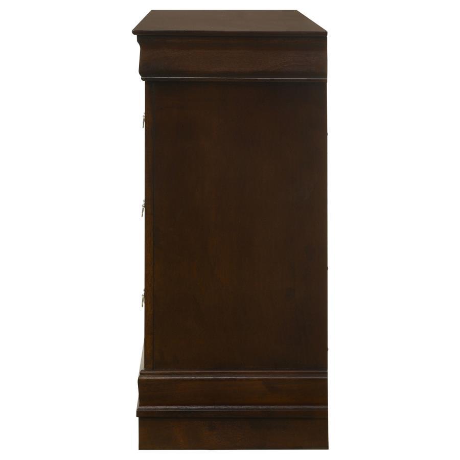 Louis Philippe - 6 - Drawer Dresser - Cappuccino Dressers modern furniture Contempo Furniture