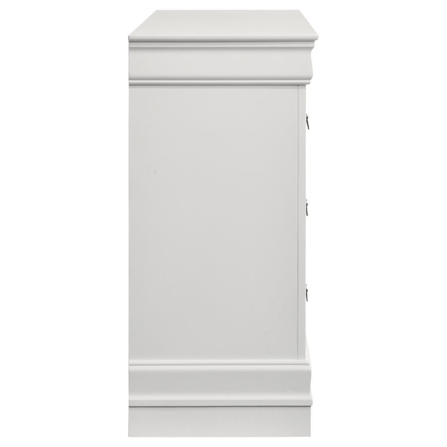 Louis Philippe - 6 - Drawer Dresser - White Dressers modern furniture Contempo Furniture