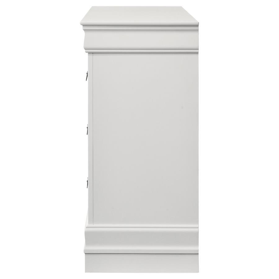 Louis Philippe - 6 - Drawer Dresser - White Dressers modern furniture Contempo Furniture