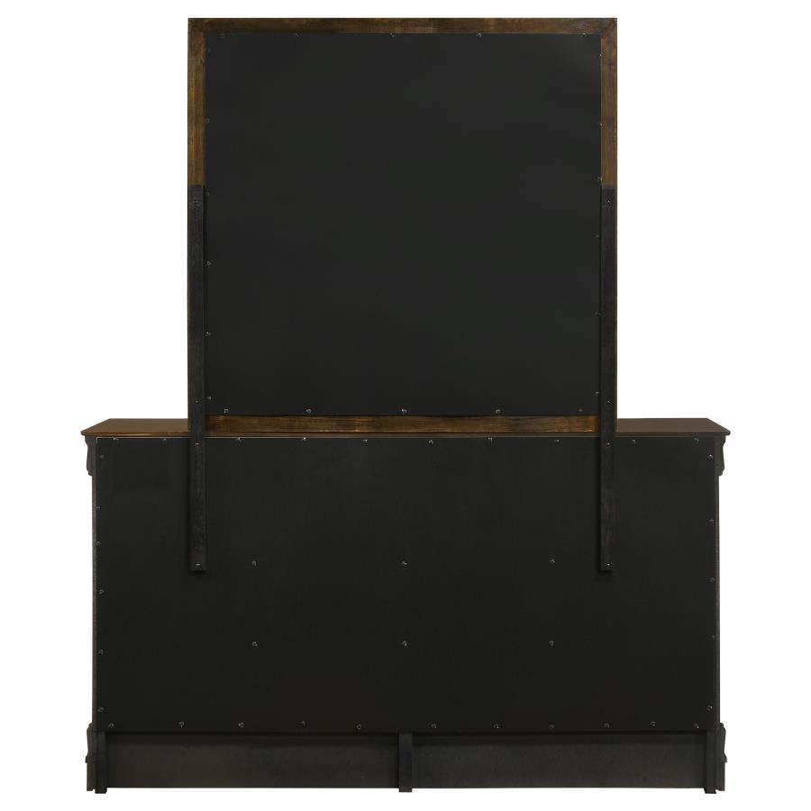 Louis Philippe - 6 - Drawer Dresser With Mirror - Cappuccino Dresser & Mirror modern furniture Contempo Furniture