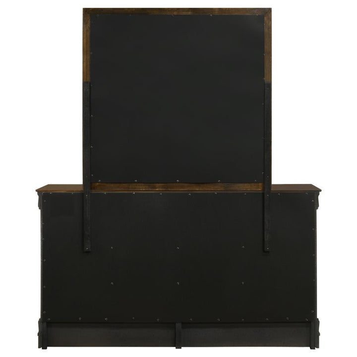 Louis Philippe - 6 - Drawer Dresser With Mirror - Cappuccino Dresser &amp; Mirror modern furniture Contempo Furniture