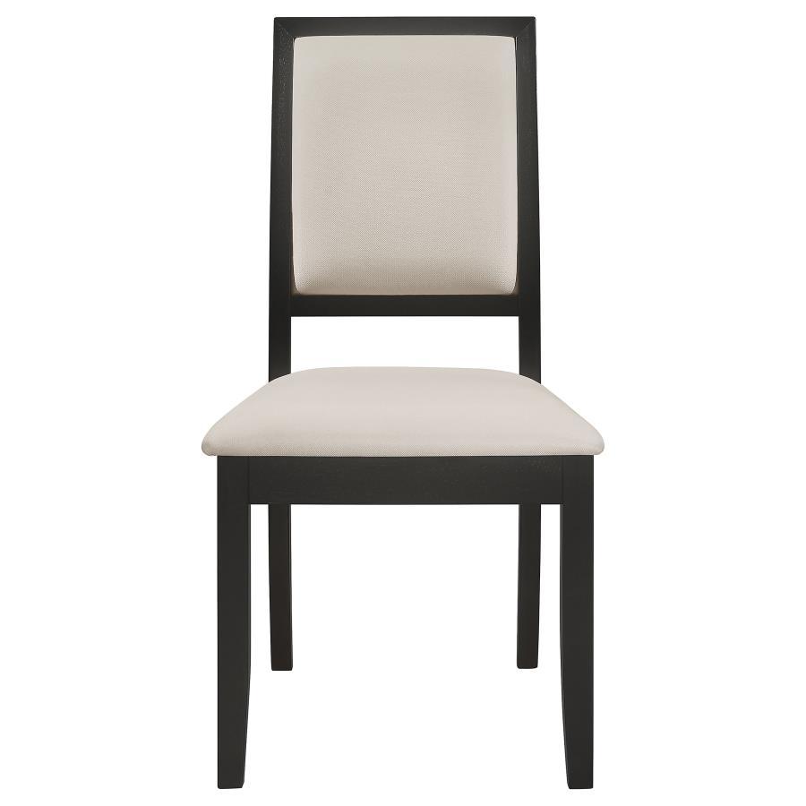 Louise - 5 Piece Rectangular Extension Leaf Dining Set - Black 5 - Piece Dining Room Set modern furniture Contempo Furniture