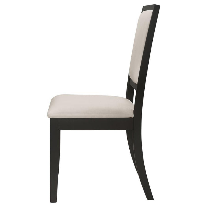Louise - Upholstered Wood Dining Side Chairs (Set of 2) - Black Chair Set modern furniture Contempo Furniture
