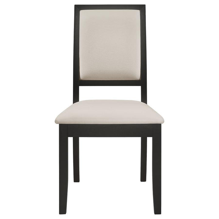Louise - Upholstered Wood Dining Side Chairs (Set of 2) - Black Chair Set modern furniture Contempo Furniture