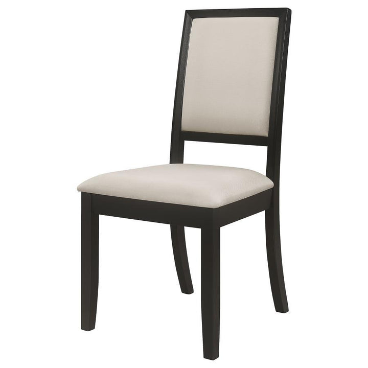 Louise - Upholstered Wood Dining Side Chairs (Set of 2) - Black Chair Set modern furniture Contempo Furniture