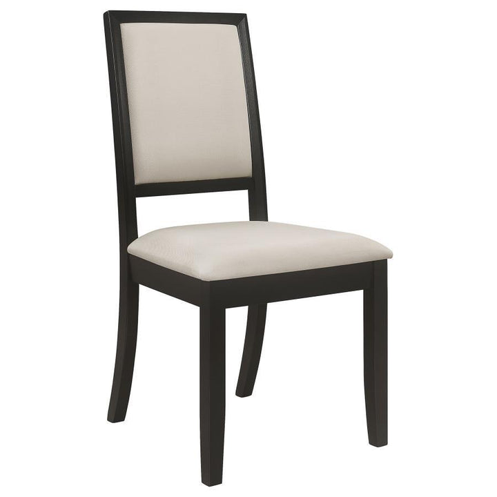 Louise - Upholstered Wood Dining Side Chairs (Set of 2) - Black Chair Set modern furniture Contempo Furniture