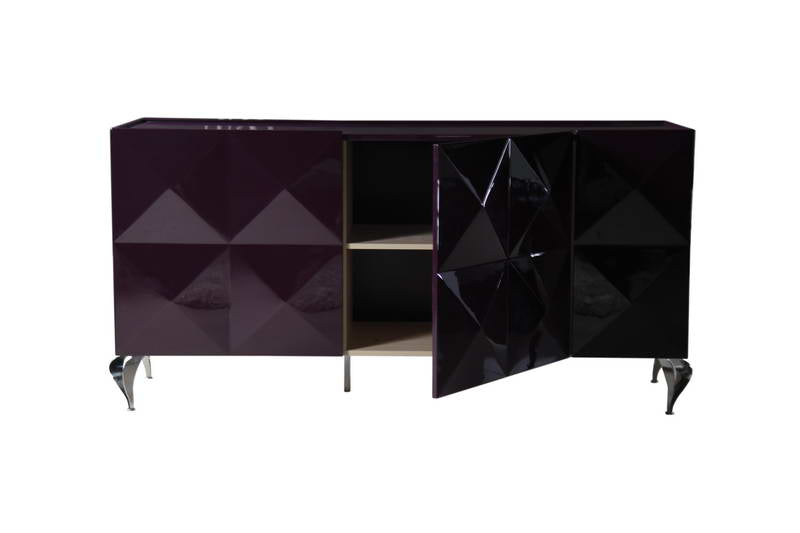 Versus Eva Purple Lacquer 3-Door Buffet