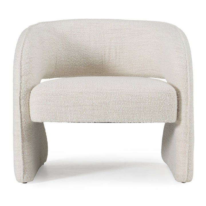 Luby - Modern Cream Fabric Accent Chair