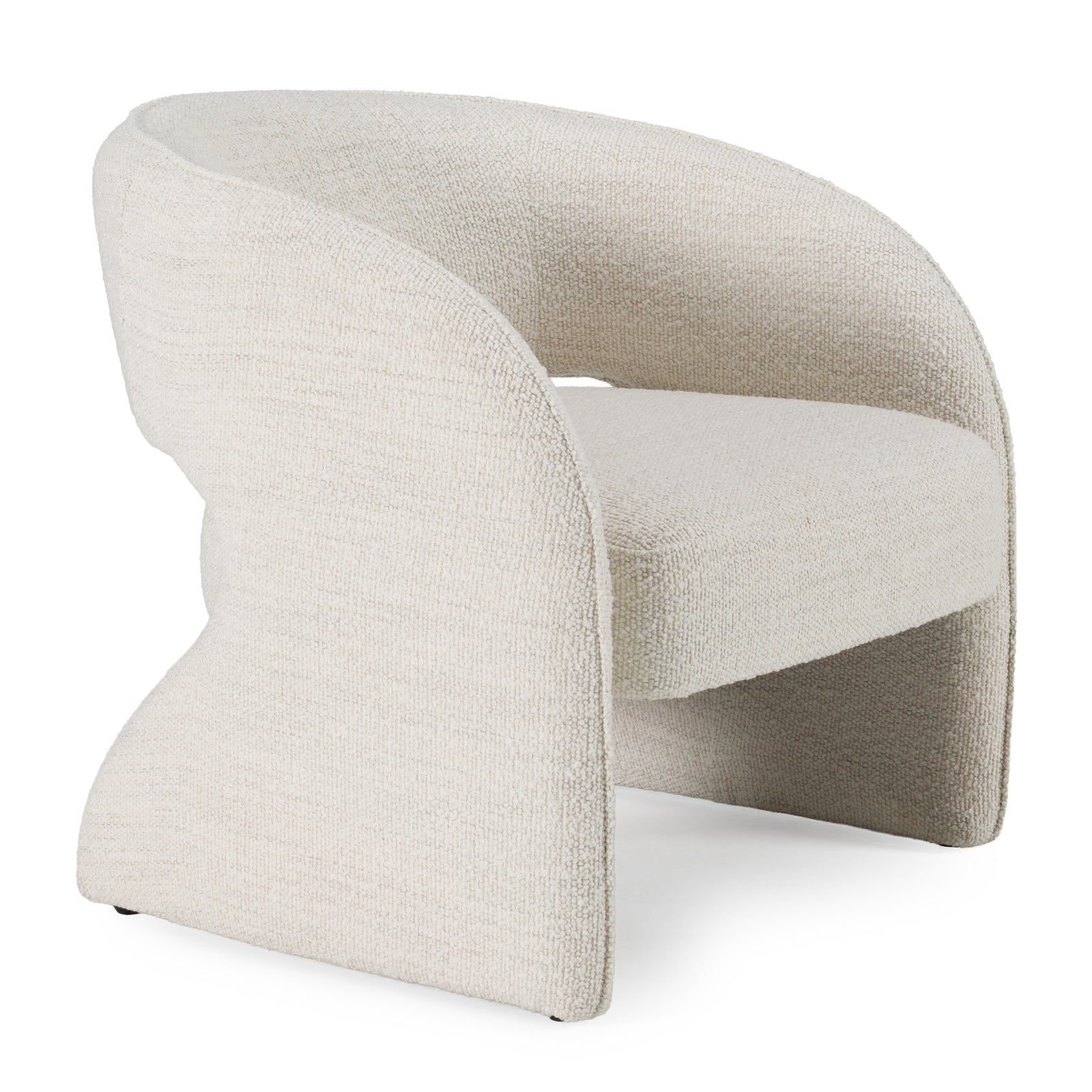 Luby - Modern Cream Fabric Accent Chair