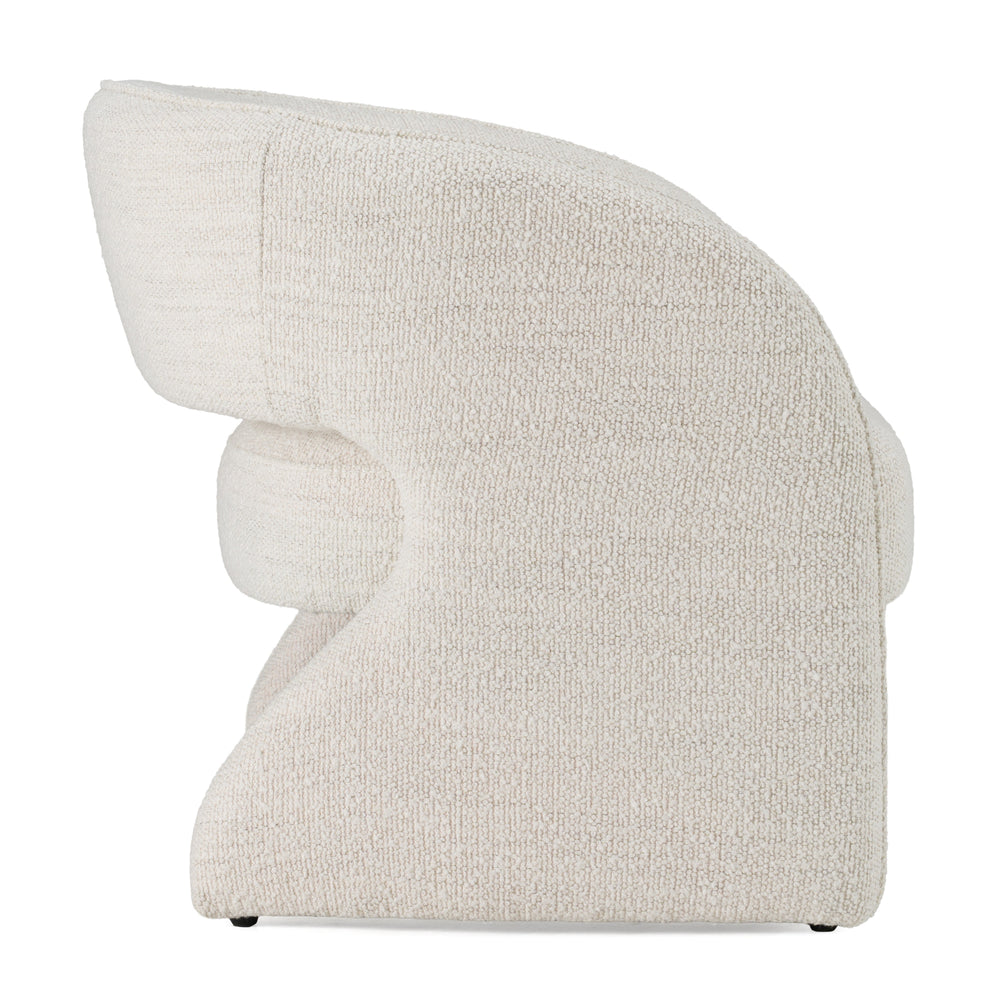 Luby - Modern Cream Fabric Accent Chair - View 4