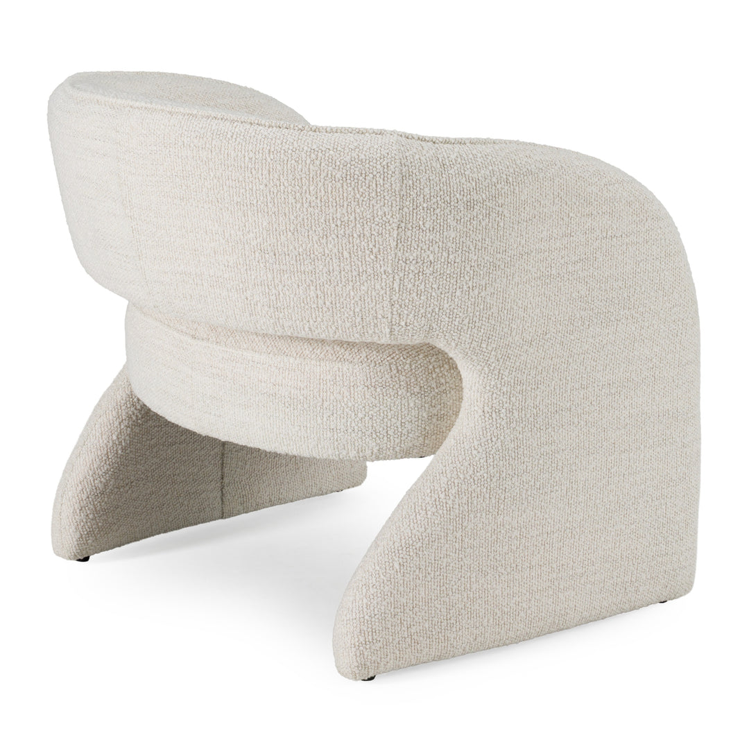 Luby - Modern Cream Fabric Accent Chair