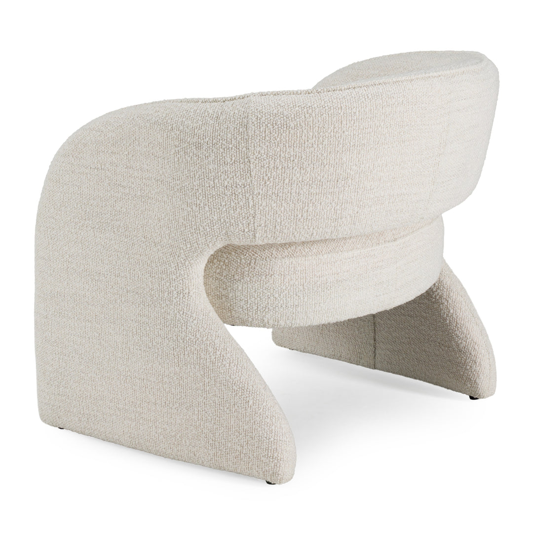 Luby - Modern Cream Fabric Accent Chair