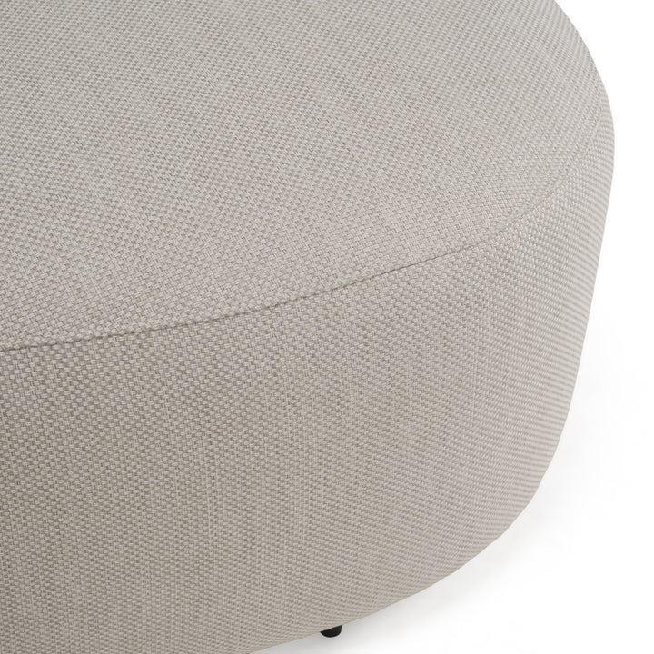 Lucena - Outdoor Oyster Olefin Fabric Curved Sectional Sofa