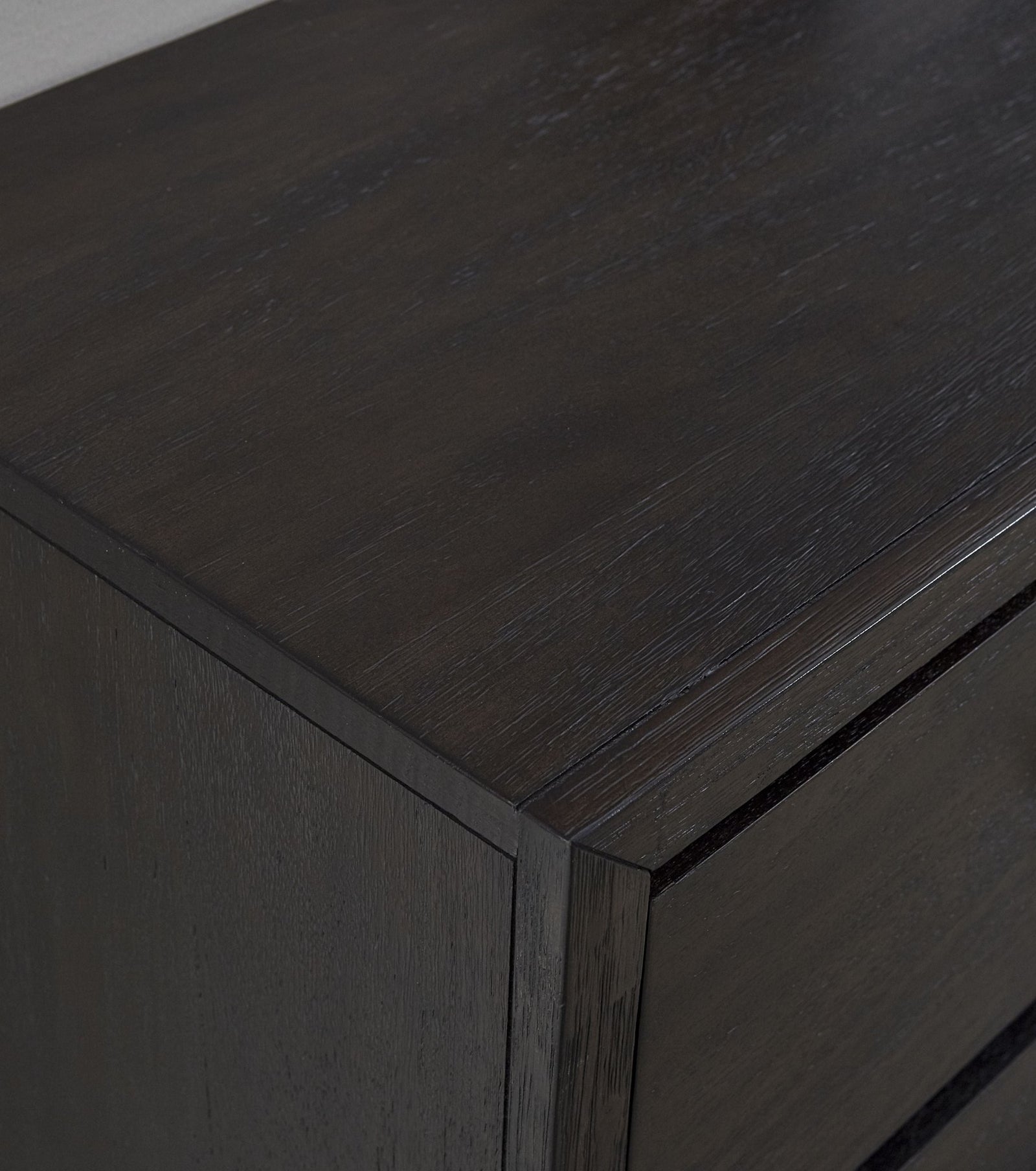 Lucerne Five - Drawer Metal Leg Chest in Vintage Coffee Chest modern furniture Contempo Furniture