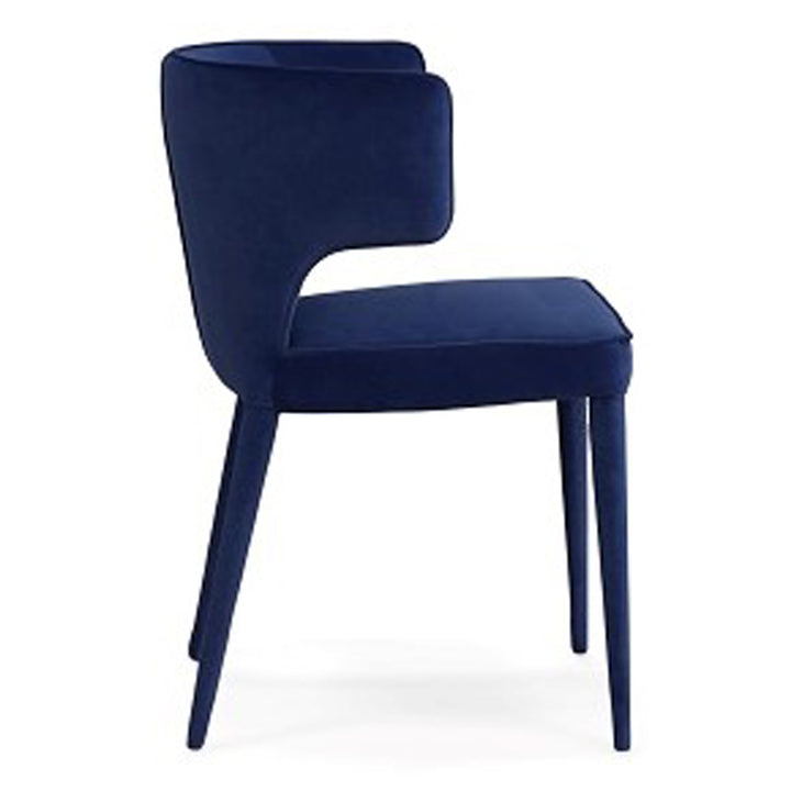 Lucero - Modern Blue Velvet Dining Armchair