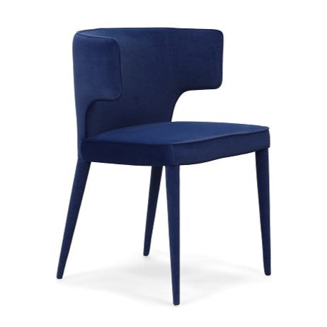 Lucero - Modern Blue Velvet Dining Armchair
