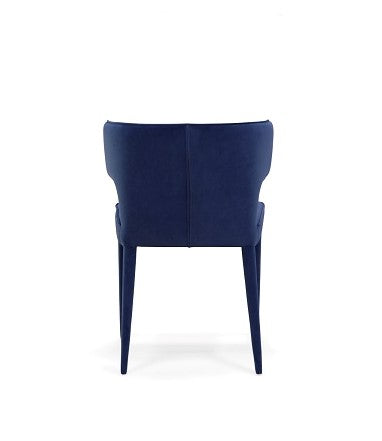 Lucero - Modern Blue Velvet Dining Armchair