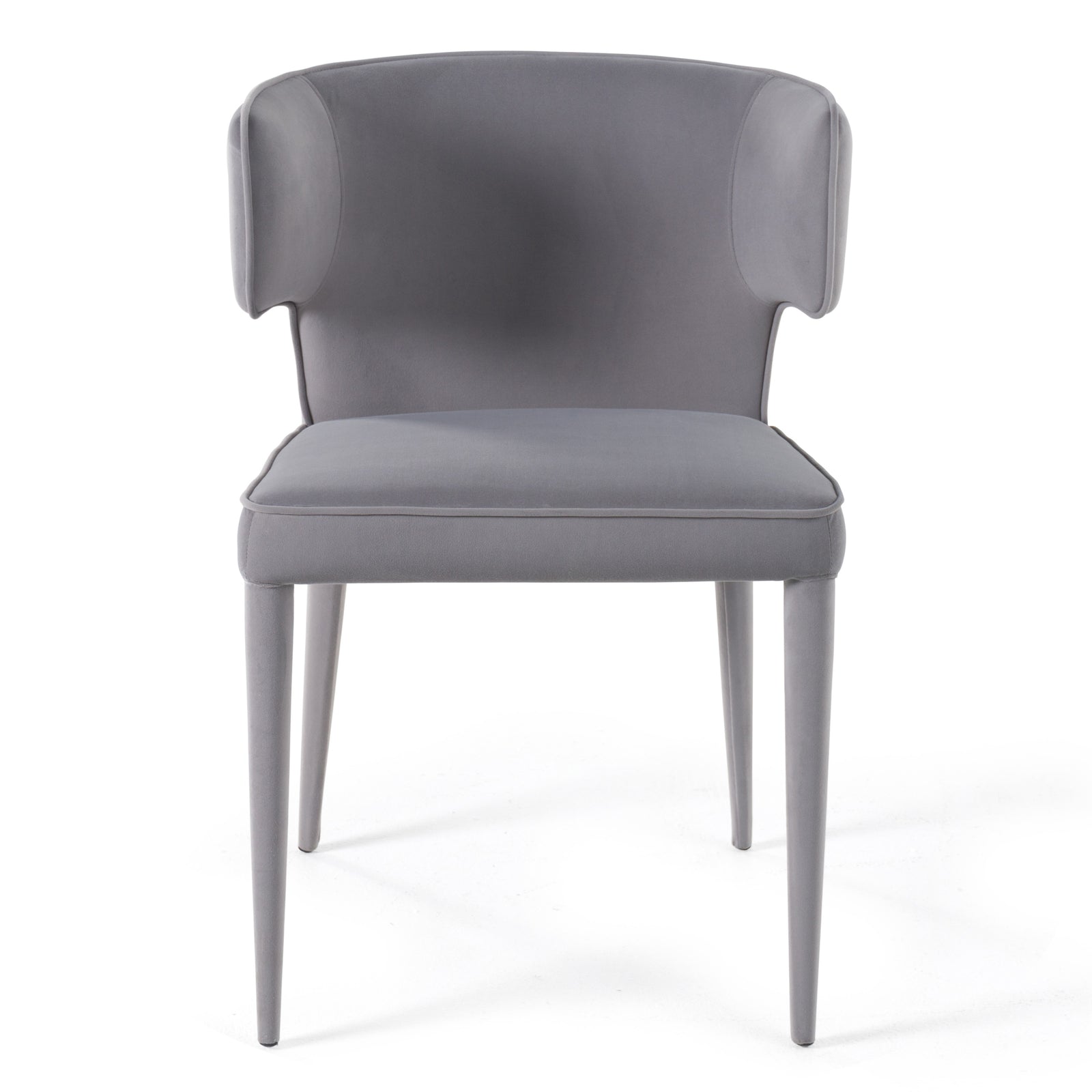 Lucero - Modern Grey Velvet Arm Dining Chair