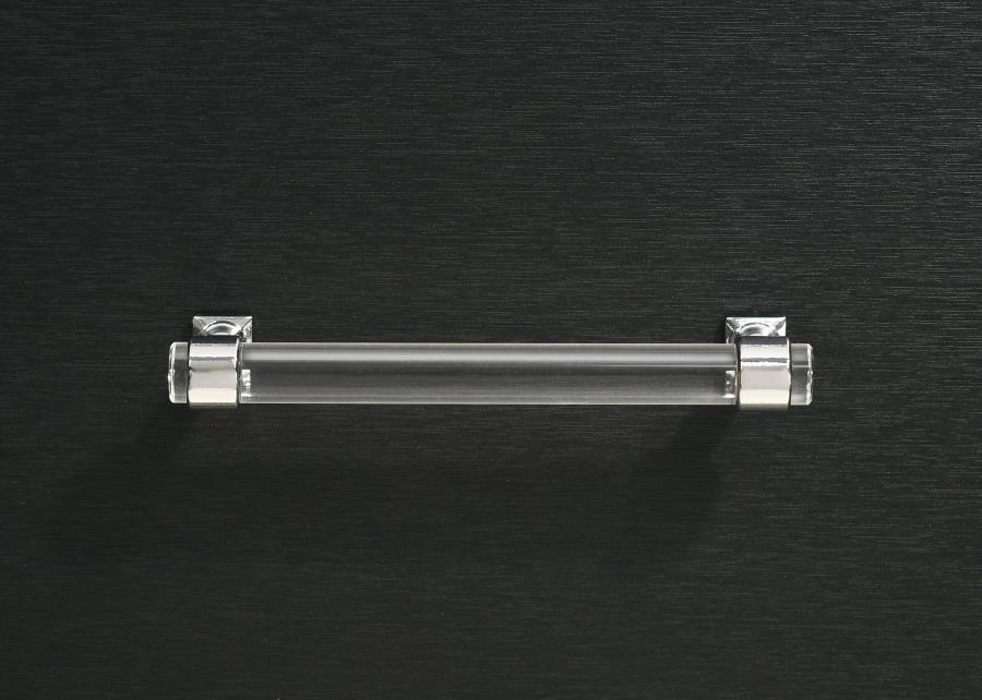 Lucia - 2 - Drawer Nightstand Bedside Table - Black Accent Nightstand modern furniture Contempo Furniture