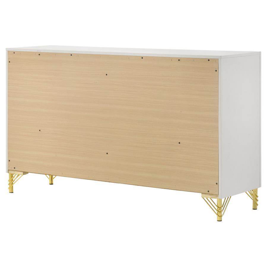 Lucia - 6 - Drawer Dresser - White Dressers modern furniture Contempo Furniture