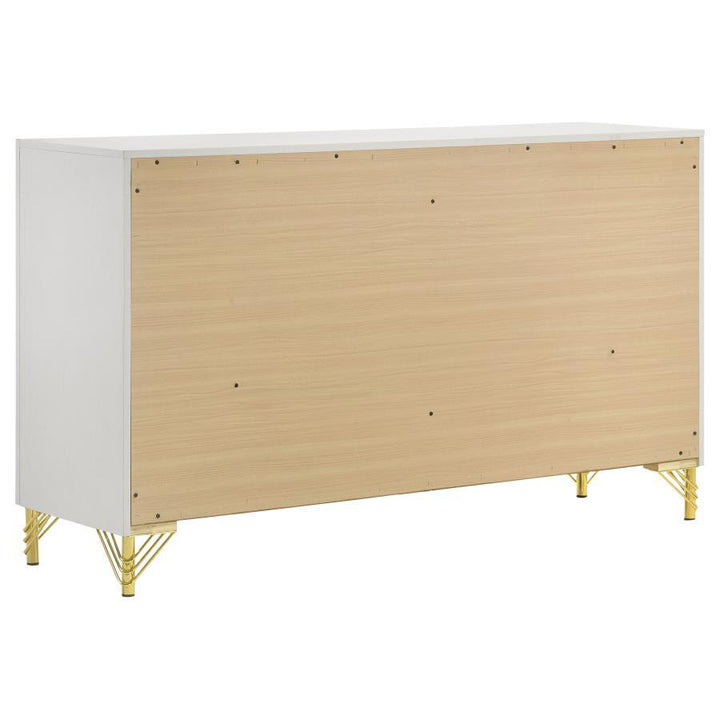 Lucia - 6 - Drawer Dresser - White Dressers modern furniture Contempo Furniture