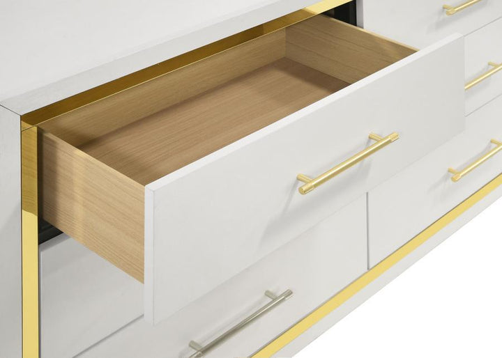 Lucia - 6 - Drawer Dresser - White Dressers modern furniture Contempo Furniture