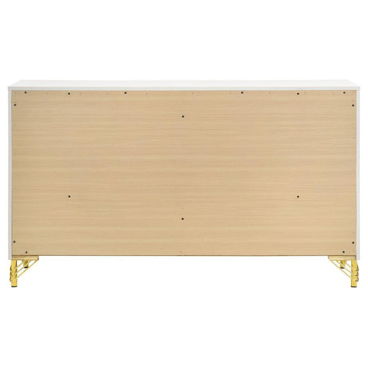 Lucia - 6 - Drawer Dresser - White Dressers modern furniture Contempo Furniture