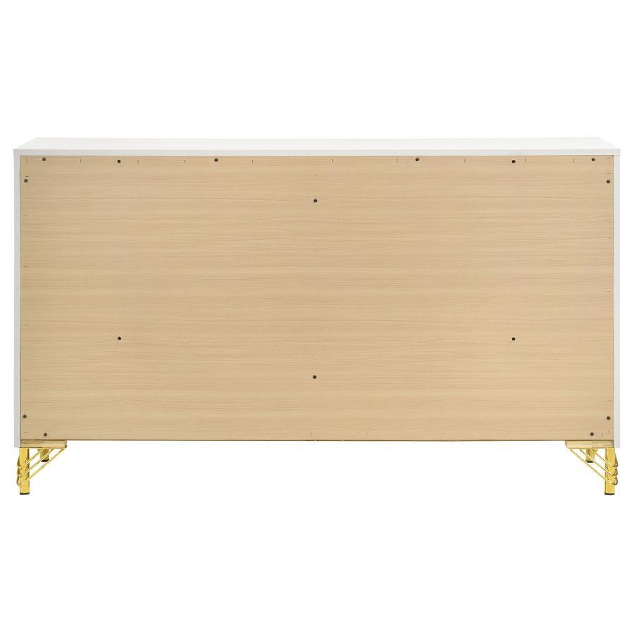 Lucia - 6 - Drawer Dresser - White Dressers modern furniture Contempo Furniture