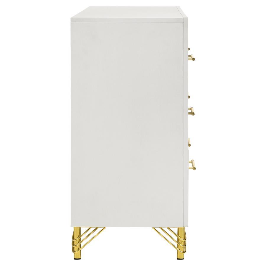 Lucia - 6 - Drawer Dresser - White Dressers modern furniture Contempo Furniture