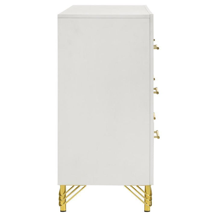 Lucia - 6 - Drawer Dresser - White Dressers modern furniture Contempo Furniture