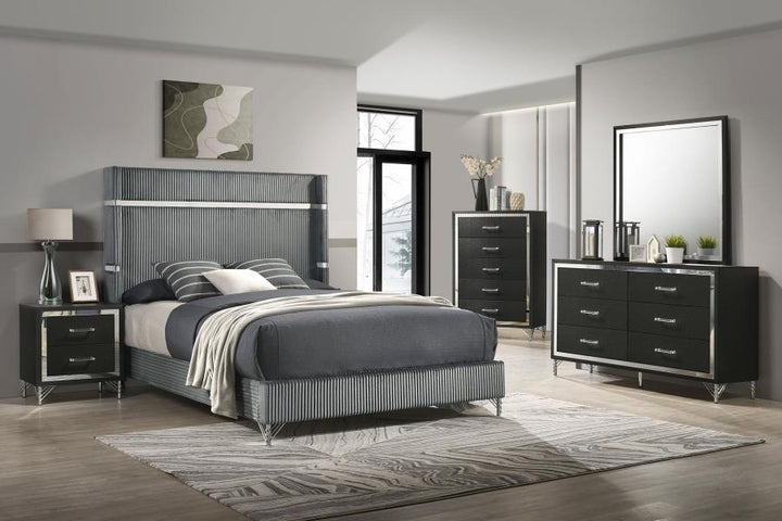 Lucia - Dresser Mirror - Black Mirror modern furniture Contempo Furniture