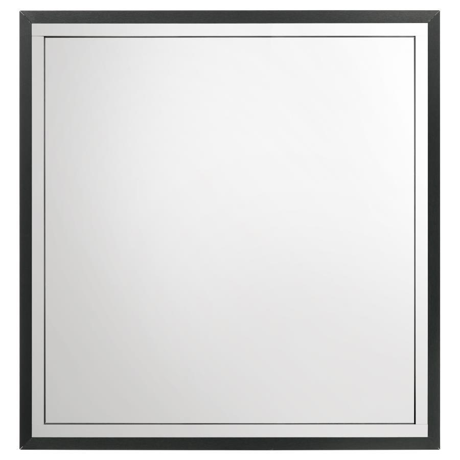Lucia - Dresser Mirror - Black Mirror modern furniture Contempo Furniture