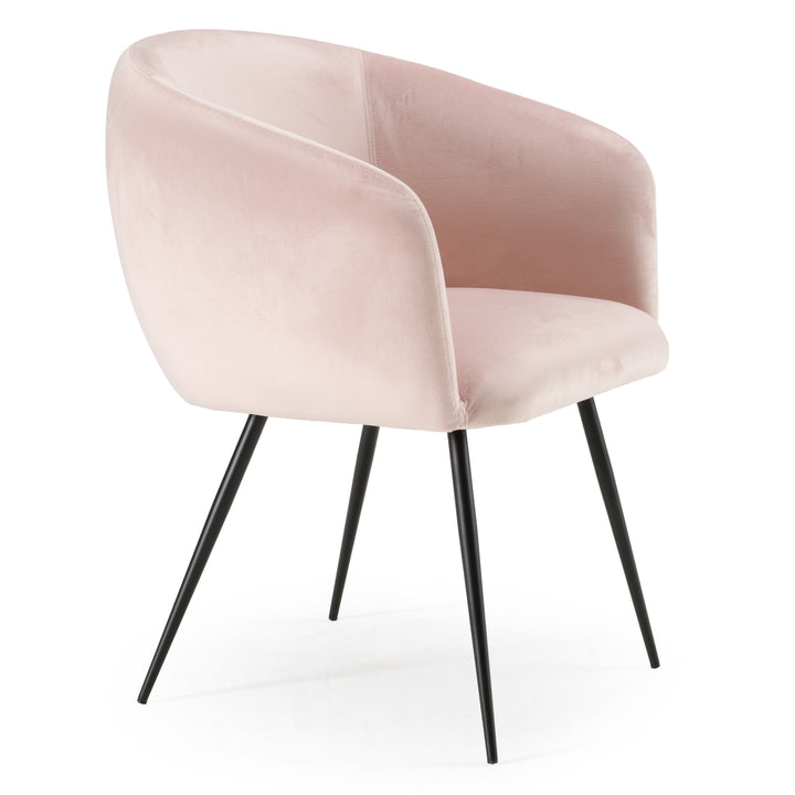 Conroy + Luzerne - Modern Black + Pink Dining Table Set