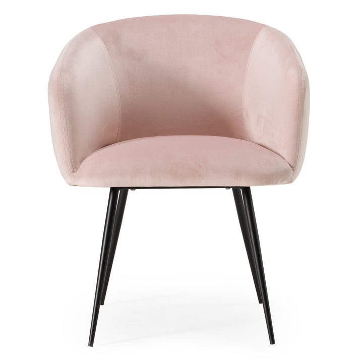 Luzerne  Modern Pink Velvet Dining Chair