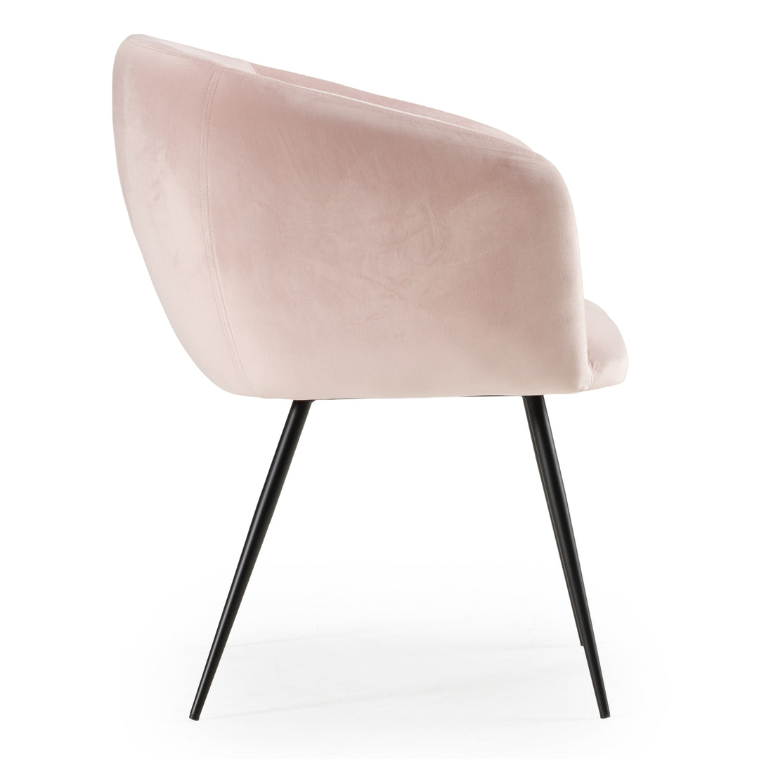 Luzerne  Modern Pink Velvet Dining Chair