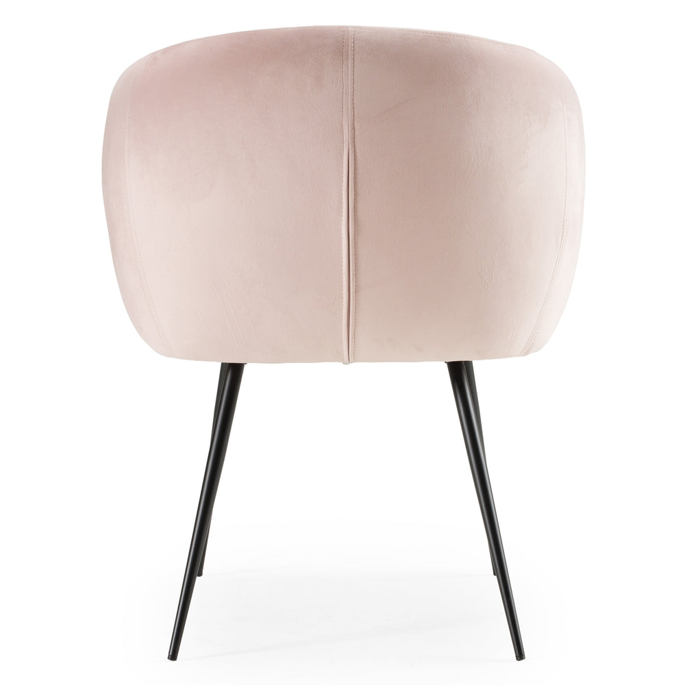 Luzerne - Modern Pink Velvet Dining Chair - View 4