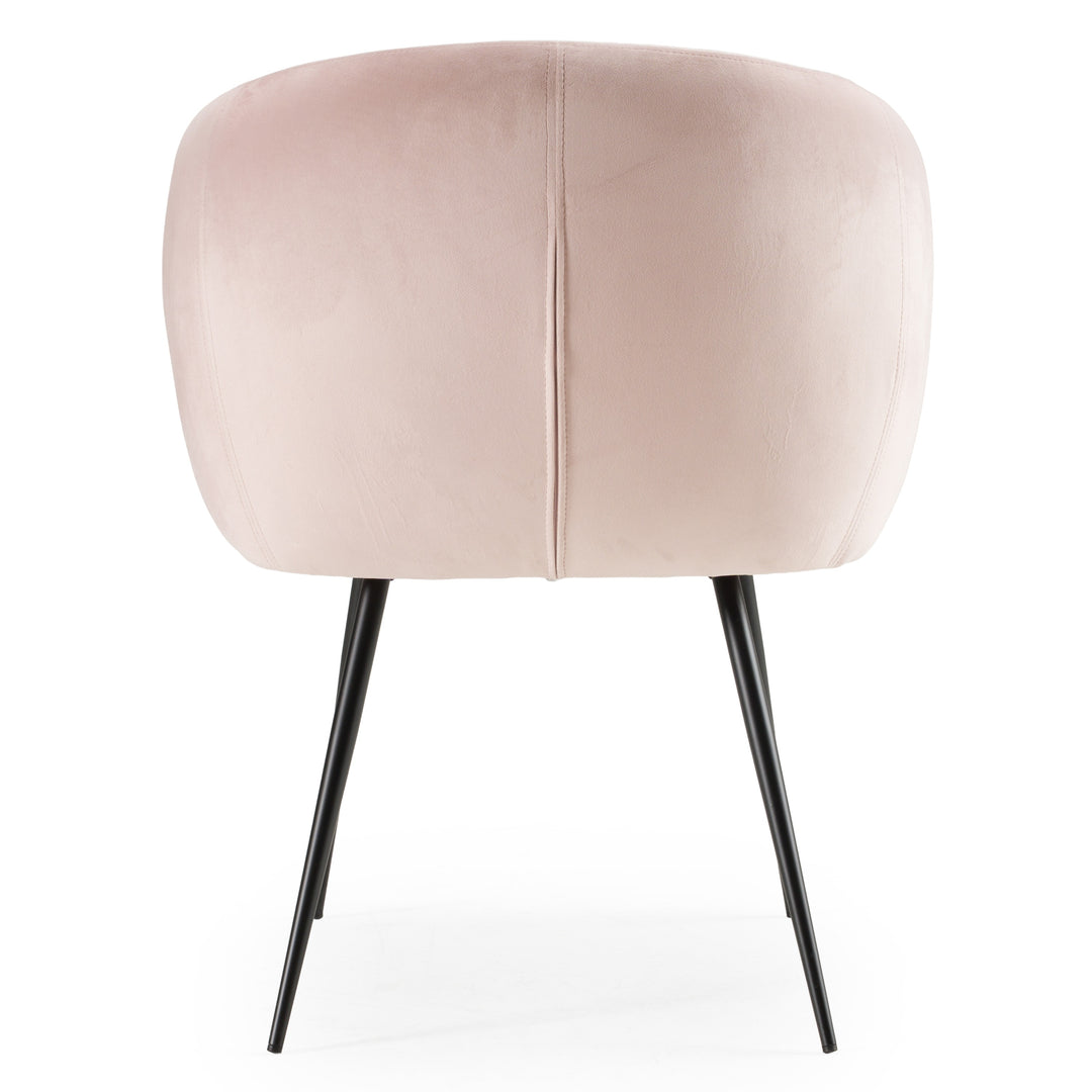 Luzerne  Modern Pink Velvet Dining Chair