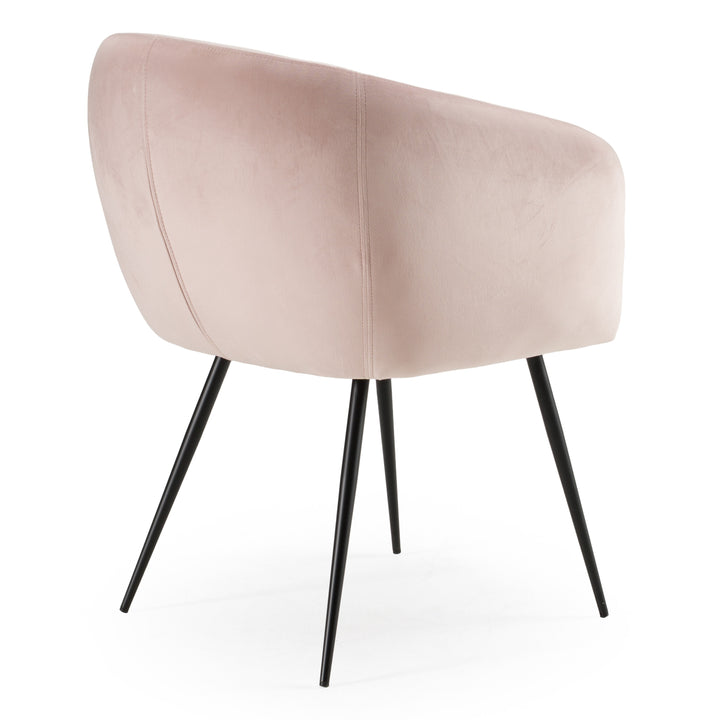 Luzerne  Modern Pink Velvet Dining Chair
