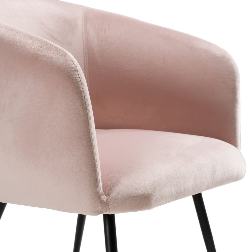 Luzerne - Modern Pink Velvet Dining Chair - View 5