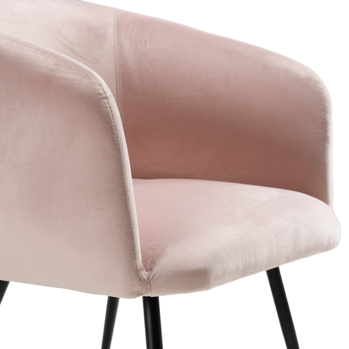 Luzerne  Modern Pink Velvet Dining Chair