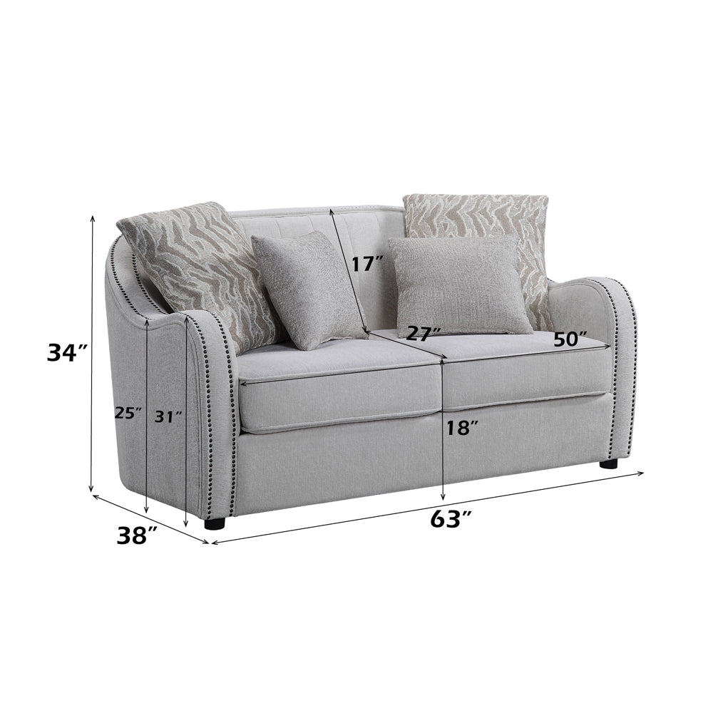 Mahler Loveseat with 4 Pillows