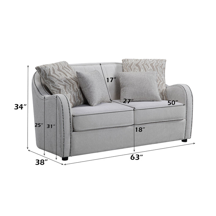 Mahler Loveseat with 4 Pillows