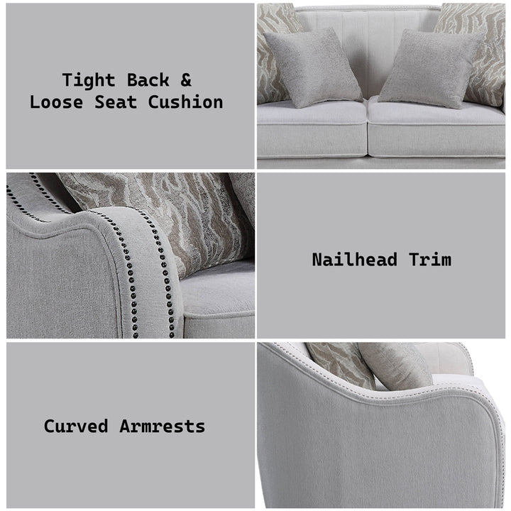 Mahler Loveseat with 4 Pillows