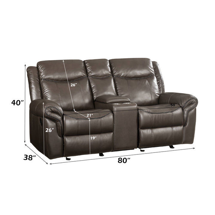 Lydia Motion Loveseat with USB &amp; Console