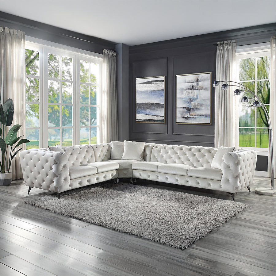 Atronia Sectional Sofa with 4 Pillows