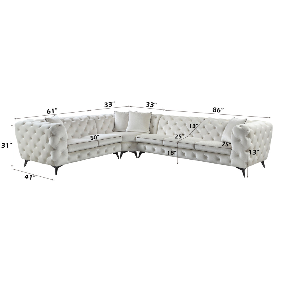 Atronia Sectional Sofa with 4 Pillows
