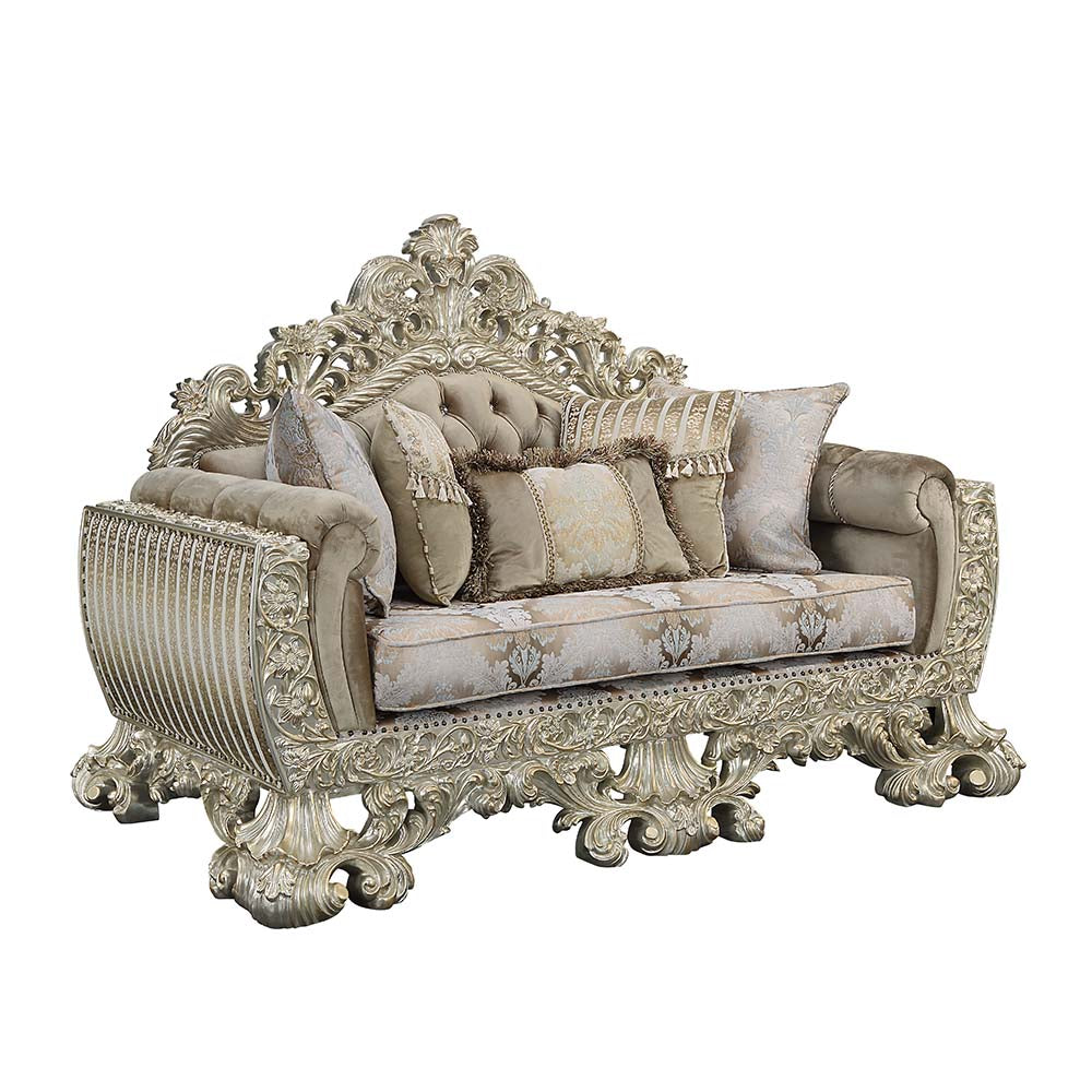 Sorina Loveseat with 5 Pillows