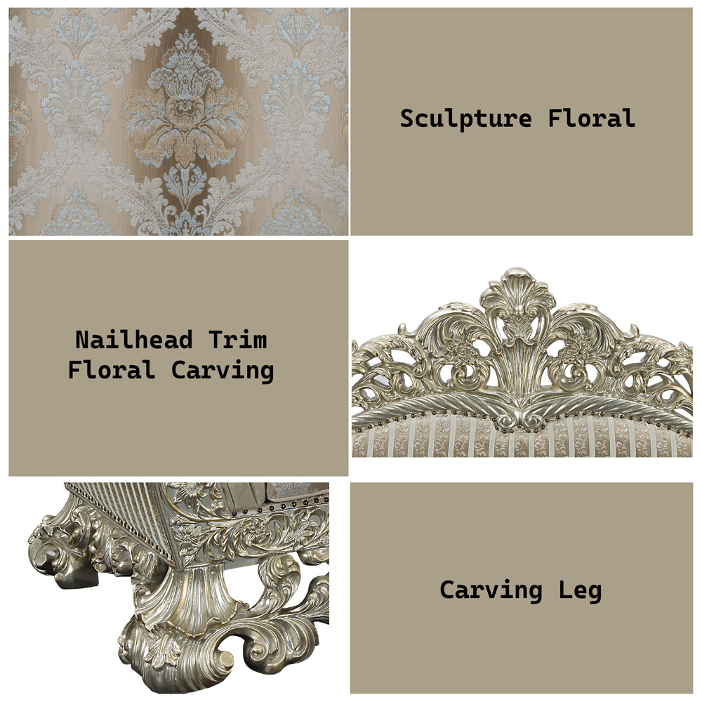 Sorina Loveseat with 5 Pillows